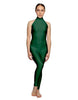 Solid Lycra Halter Low Back Unitard