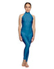 Solid Lycra Halter Low Back Unitard