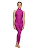 Solid Lycra Halter Low Back Unitard