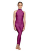 Solid Lycra Halter Low Back Unitard