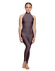 Solid Lycra Halter Low Back Unitard