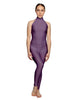 Solid Lycra Halter Low Back Unitard
