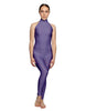 Solid Lycra Halter Low Back Unitard