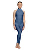 Solid Lycra Halter Low Back Unitard