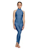 Solid Lycra Halter Low Back Unitard