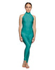 Solid Lycra Halter Low Back Unitard