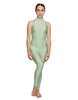 Solid Lycra Halter Low Back Unitard