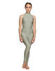 Solid Lycra Halter Low Back Unitard