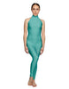 Solid Lycra Halter Low Back Unitard