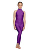 Solid Lycra Halter Low Back Unitard