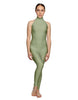 Solid Lycra Halter Low Back Unitard