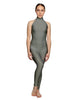 Solid Lycra Halter Low Back Unitard