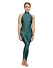 Solid Lycra Halter Low Back Unitard
