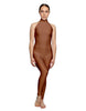 Solid Lycra Halter Low Back Unitard
