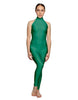 Solid Lycra Halter Low Back Unitard