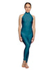Solid Lycra Halter Low Back Unitard