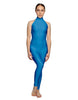 Solid Lycra Halter Low Back Unitard