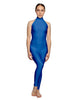 Solid Lycra Halter Low Back Unitard