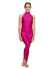 Solid Lycra Halter Low Back Unitard
