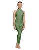 Solid Lycra Halter Low Back Unitard