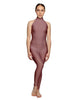 Solid Lycra Halter Low Back Unitard