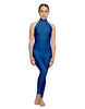 Solid Lycra Halter Low Back Unitard