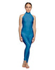 Solid Lycra Halter Low Back Unitard
