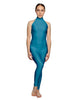 Solid Lycra Halter Low Back Unitard