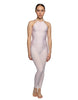 Solid Lycra Halter Covered Back Unitard