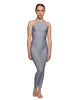 Solid Lycra Halter Covered Back Unitard