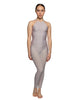 Solid Lycra Halter Covered Back Unitard