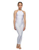 Solid Lycra Halter Covered Back Unitard