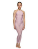 Solid Lycra Halter Covered Back Unitard