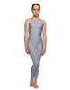 Solid Lycra Halter Covered Back Unitard