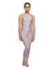 Solid Lycra Halter Covered Back Unitard