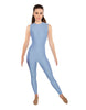 Solid Lycra Sleeveless Open Back Unitard
