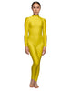 Solid Lycra LS Tneck Open Back Unitard