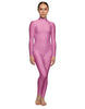 Solid Lycra LS Tneck Open Back Unitard
