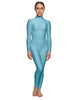 Solid Lycra LS Tneck Open Back Unitard