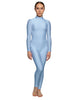 Solid Lycra LS Tneck Open Back Unitard