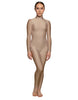 Solid Lycra LS Tneck Open Back Unitard
