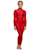 Solid Lycra LS Tneck Open Back Unitard