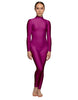 Solid Lycra LS Tneck Open Back Unitard