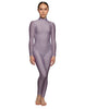 Solid Lycra LS Tneck Open Back Unitard
