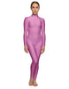 Solid Lycra LS Tneck Open Back Unitard
