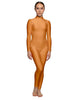 Solid Lycra LS Tneck Open Back Unitard