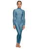 Solid Lycra LS Tneck Open Back Unitard