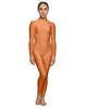Solid Lycra LS Tneck Open Back Unitard