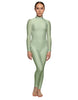 Solid Lycra LS Tneck Open Back Unitard
