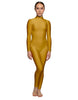 Solid Lycra LS Tneck Open Back Unitard